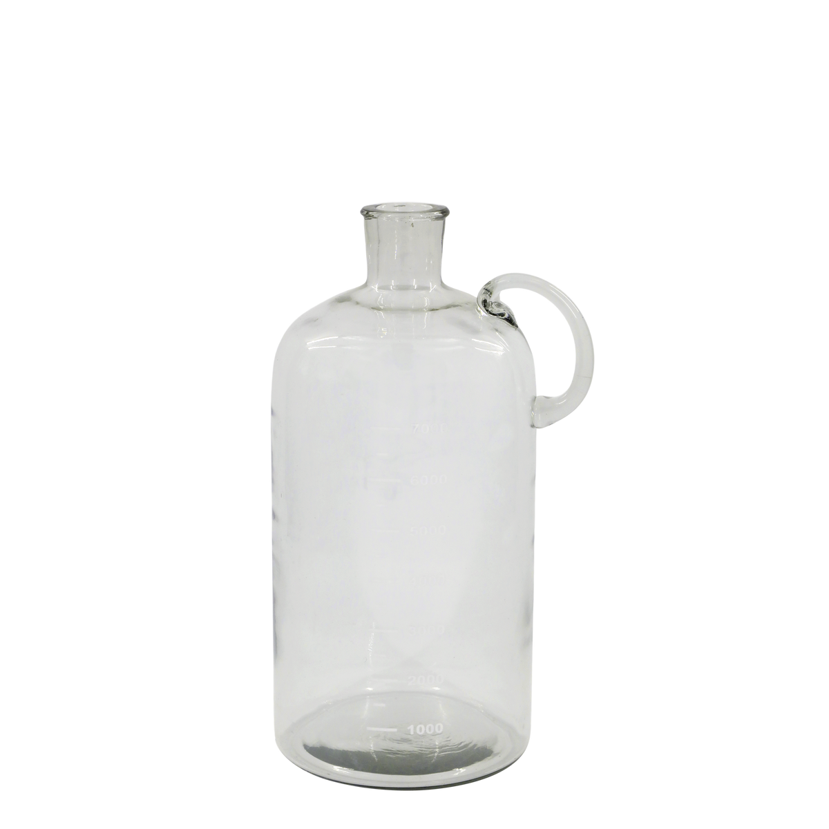 Bottle w. text H38/D18 cm clear