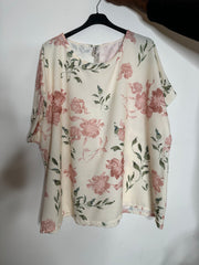 Hørlook bluse med blomster - ITJULI25