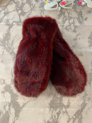 Faux fur pels handsker