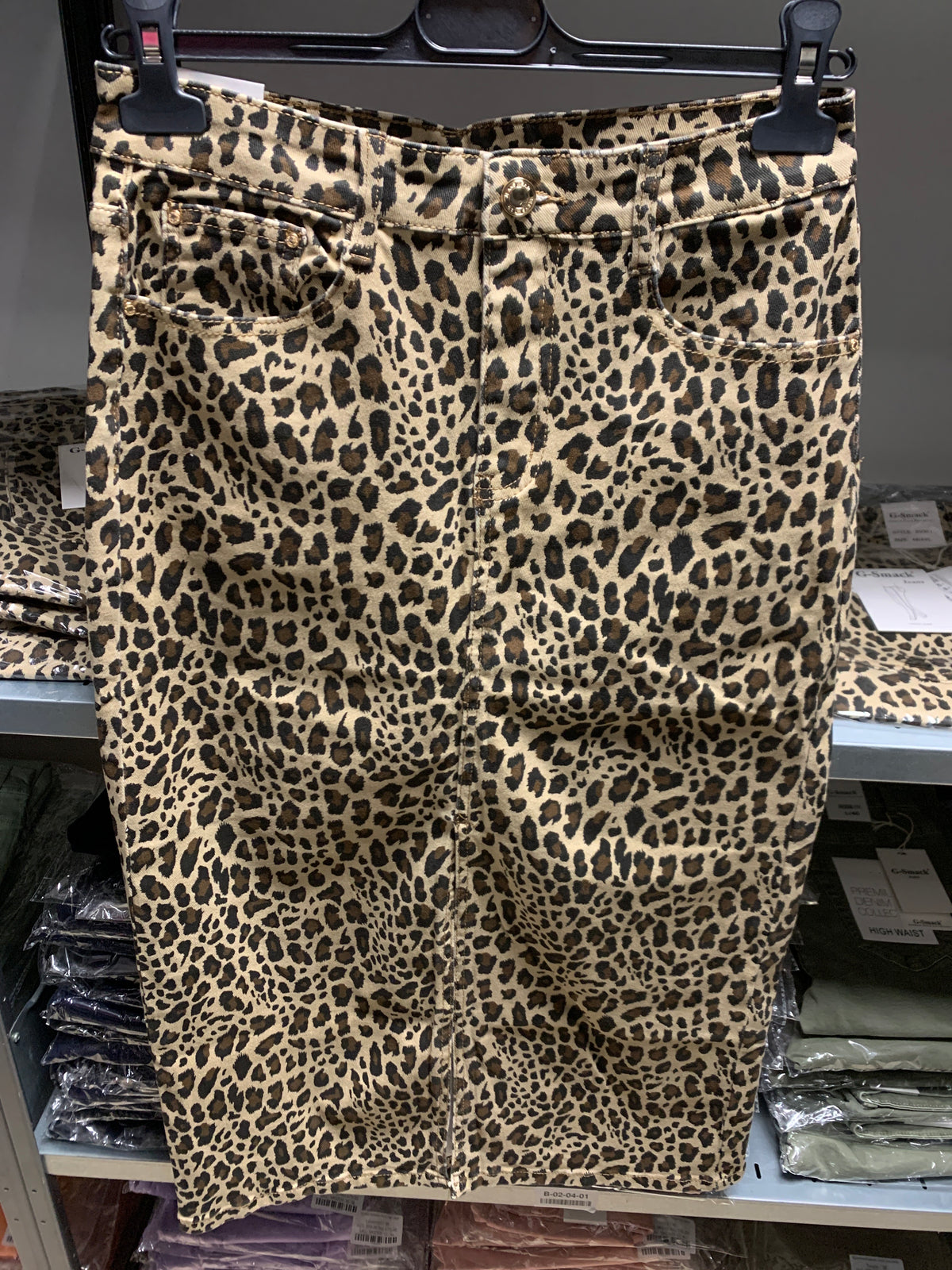 Leo midi nederdel stretch