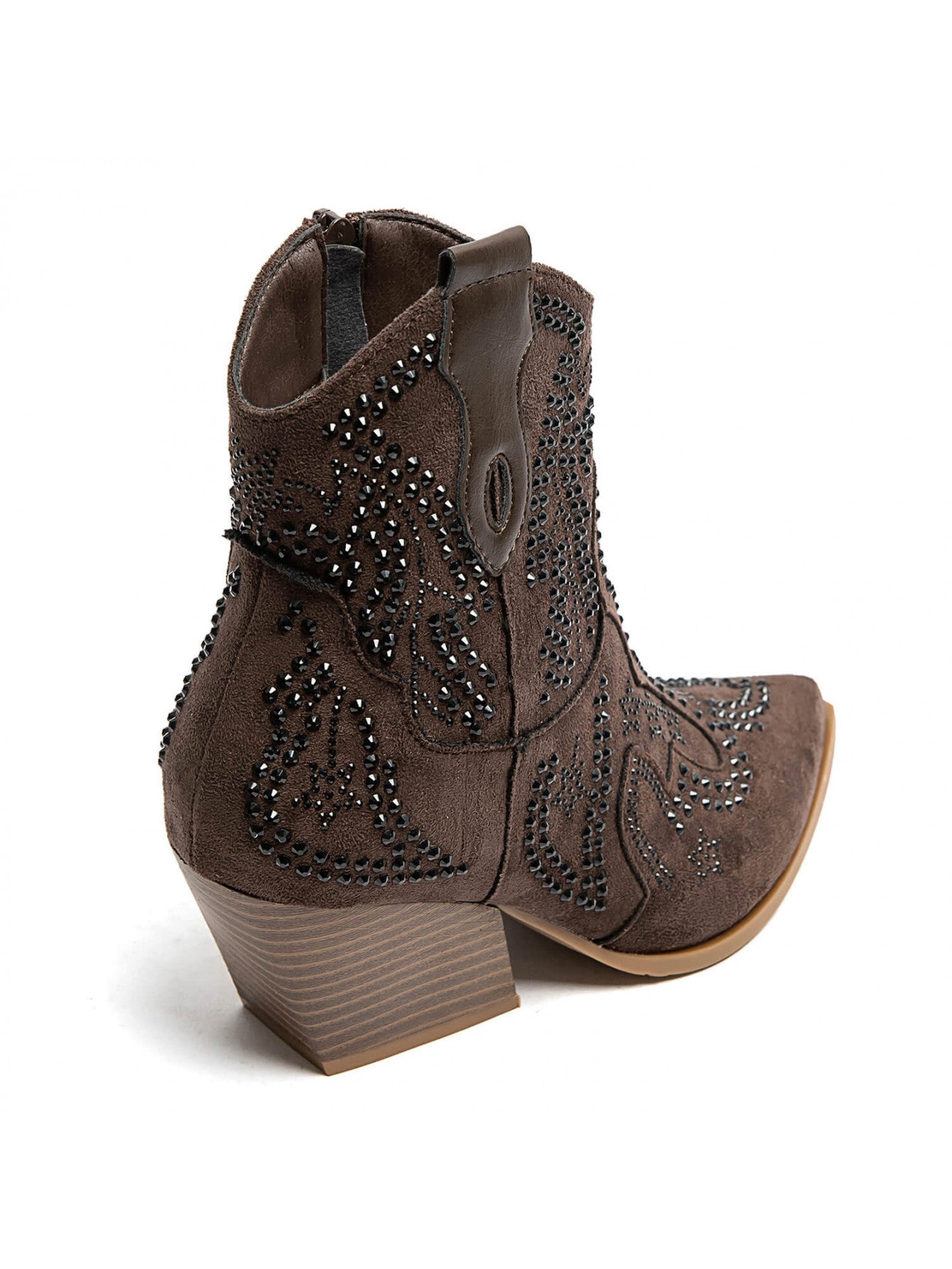 Brune cowboystøvler med bling