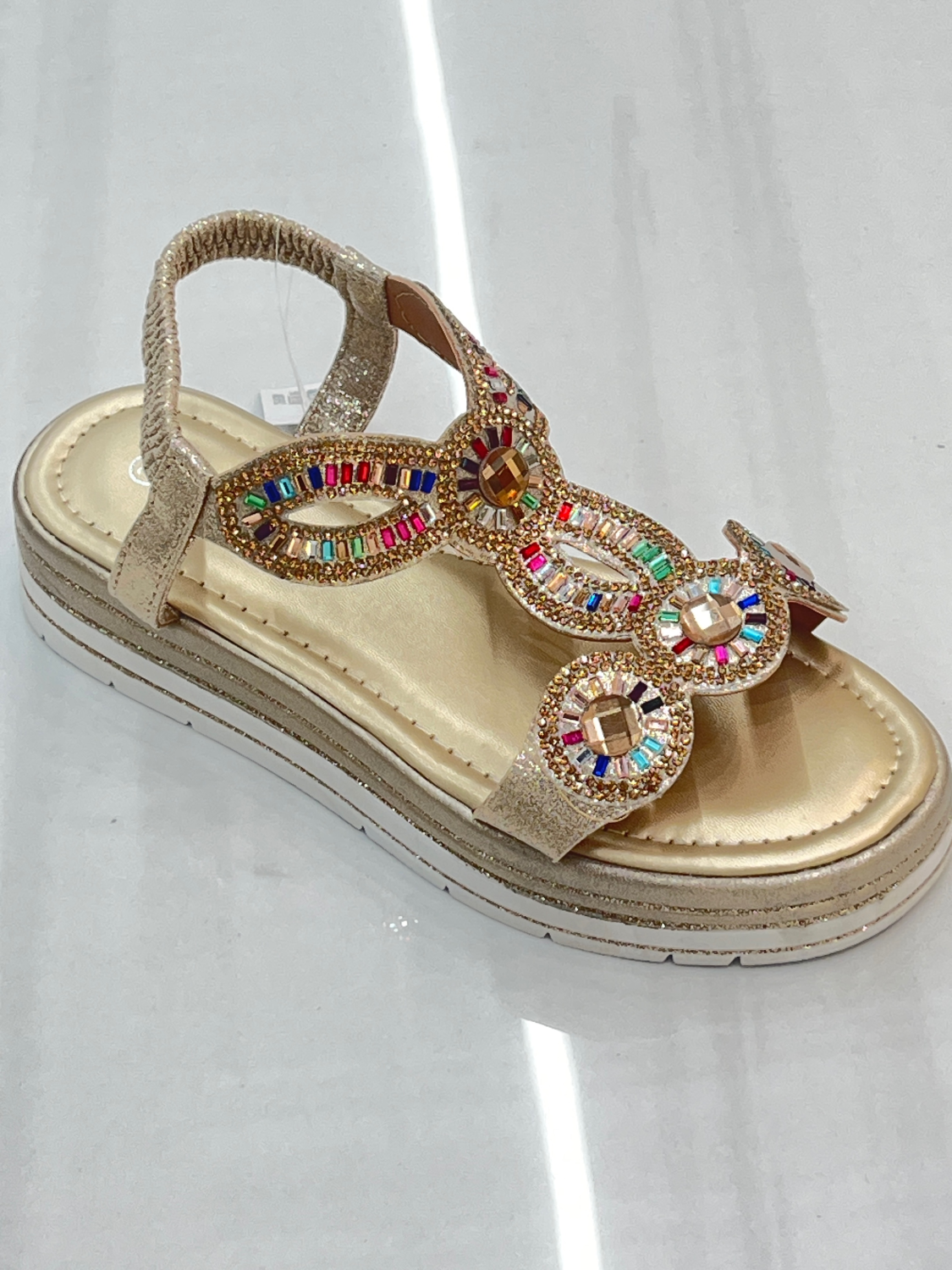 Sandaler med bling og elastik by Gioa