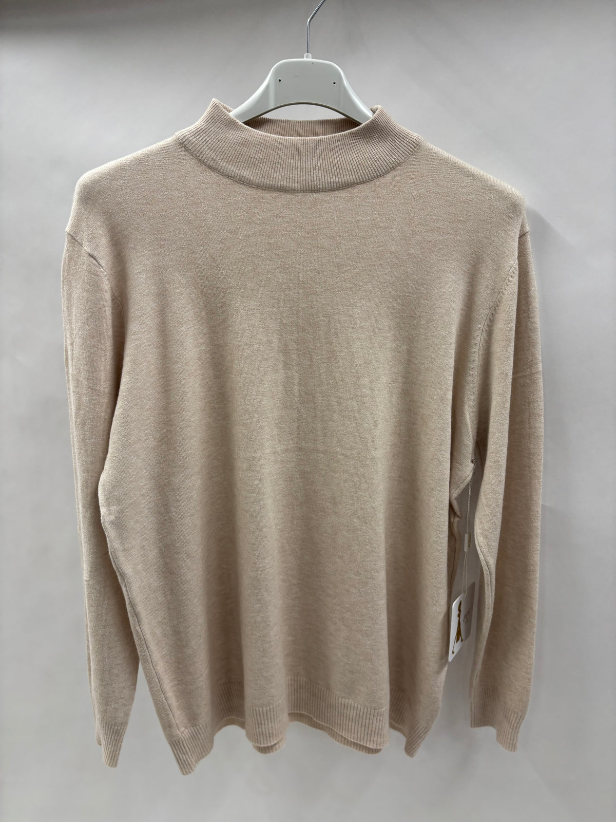 Højhalset Ensfarvet Bluse - Brystmål 120cm