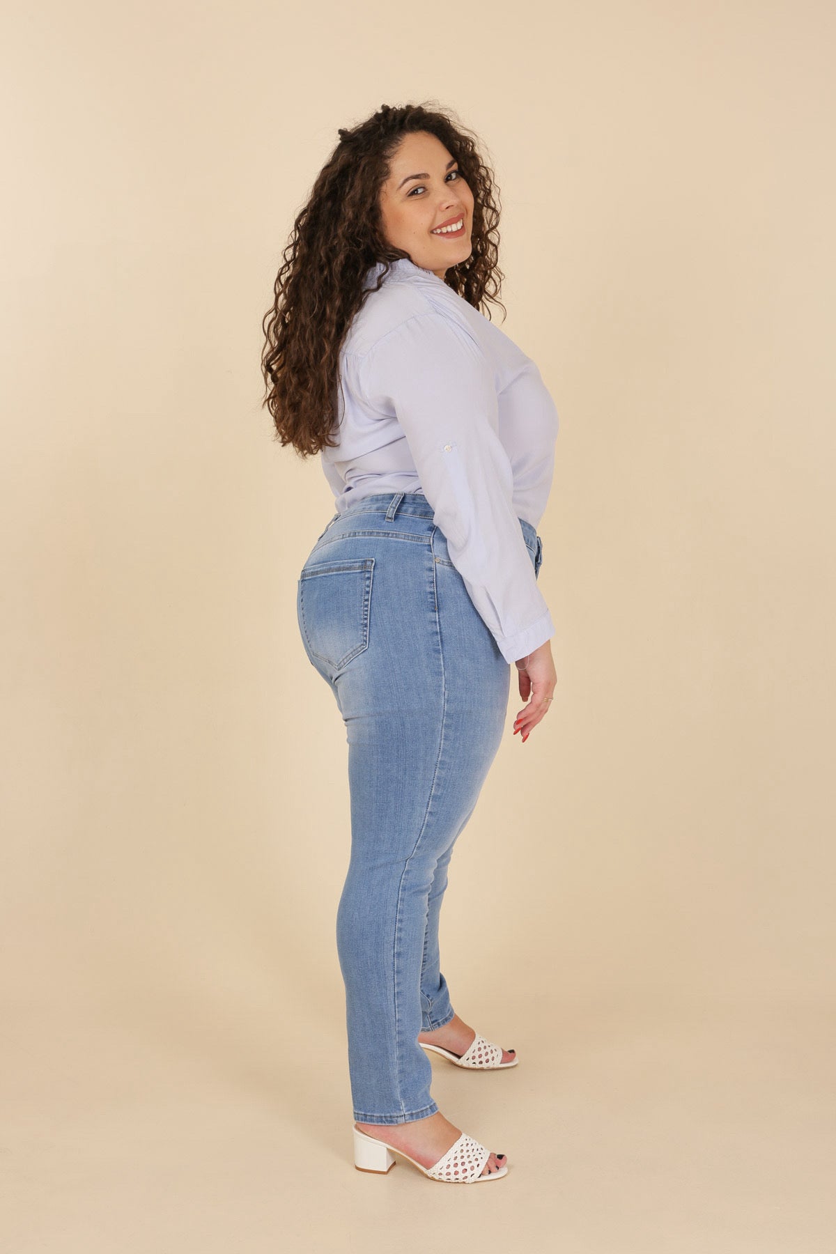 Jeans lys vask plus size