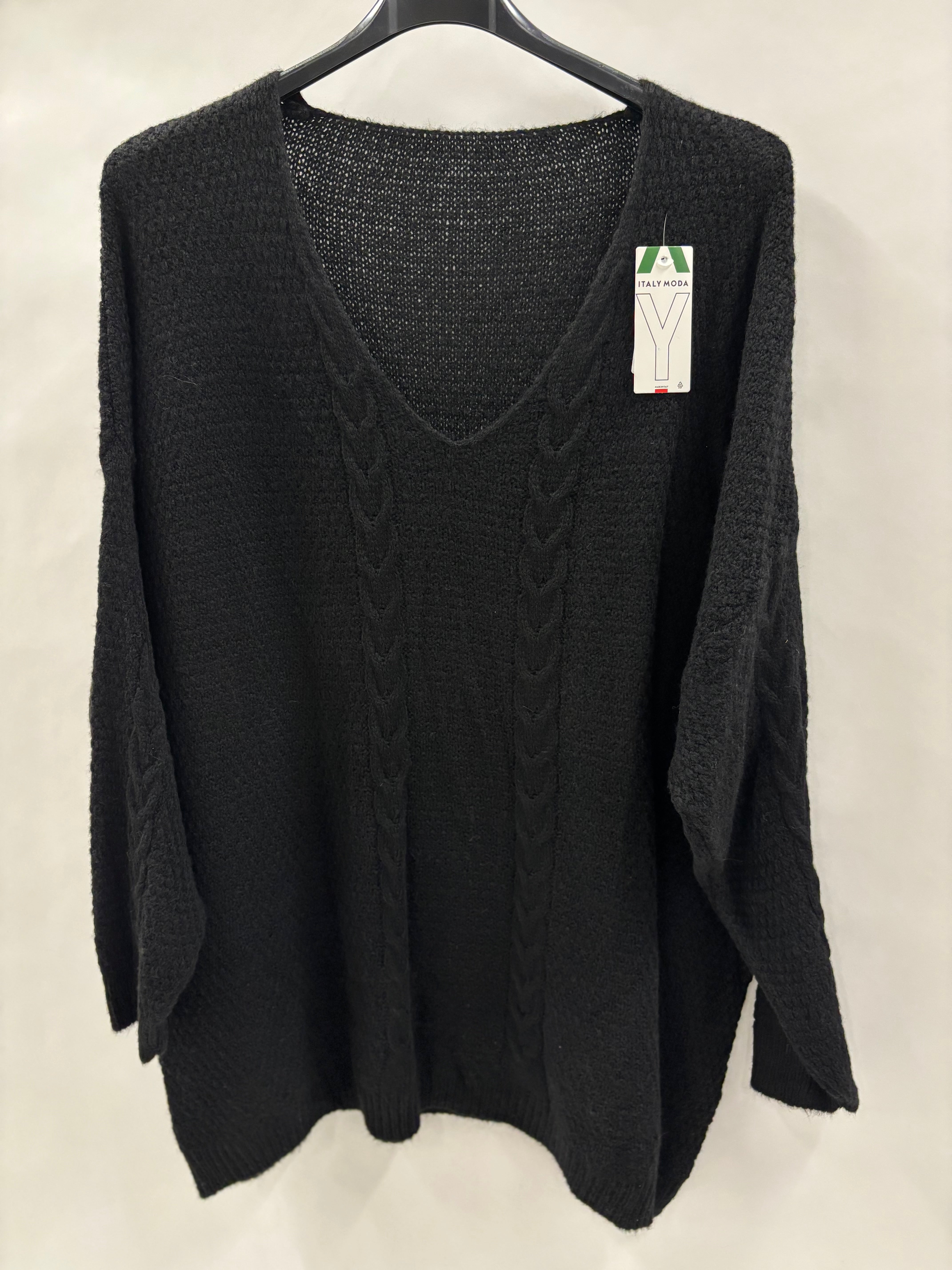 Kabelstrikket Striktrøje - Brystmål 120cm