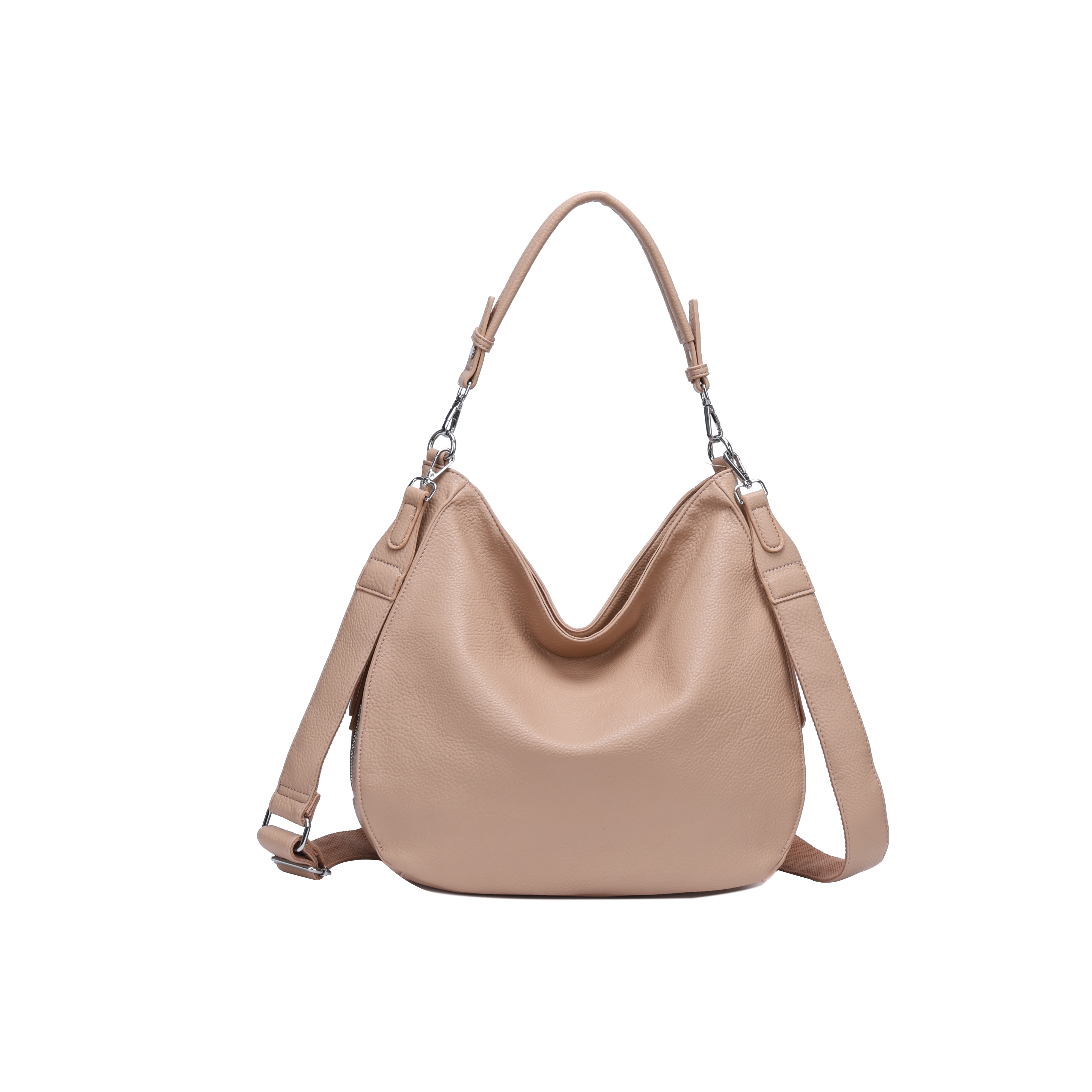 Slouchy taske med lynlås 36x13x30cm - Ingen returret - ITFEB25