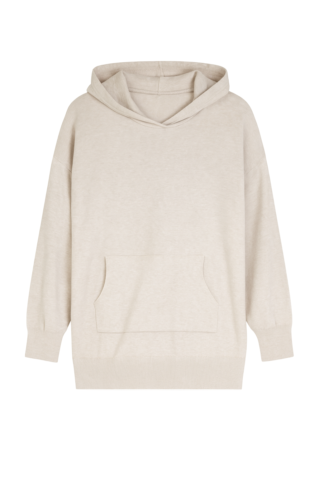 Knit sweatshirt with hood