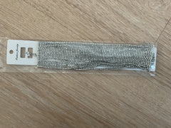 Super bredt bling armbånd - sølv