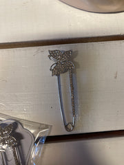 Bling broche - Sikkerhedsnål sommerfugl by Krone 1