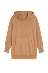 Knit sweatshirt with hood