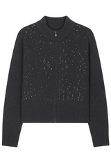 Strikcardigan med pailetter by Krone 1