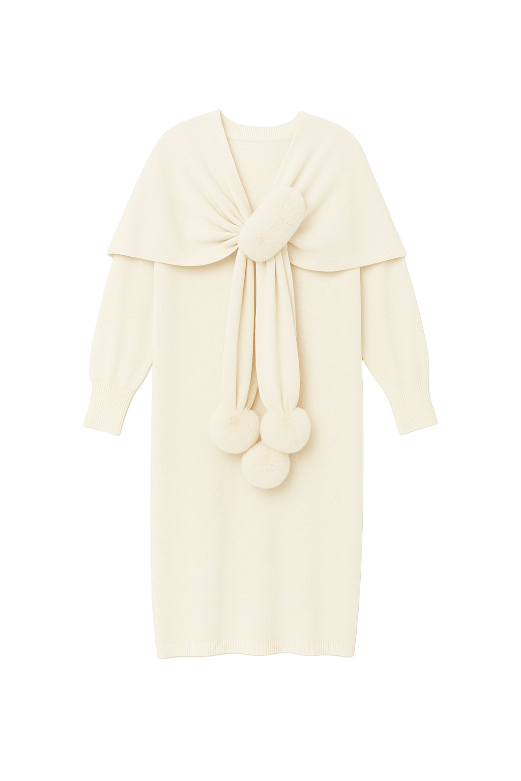 Strikkjole med strikslag