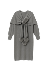 Strikkjole med strikslag