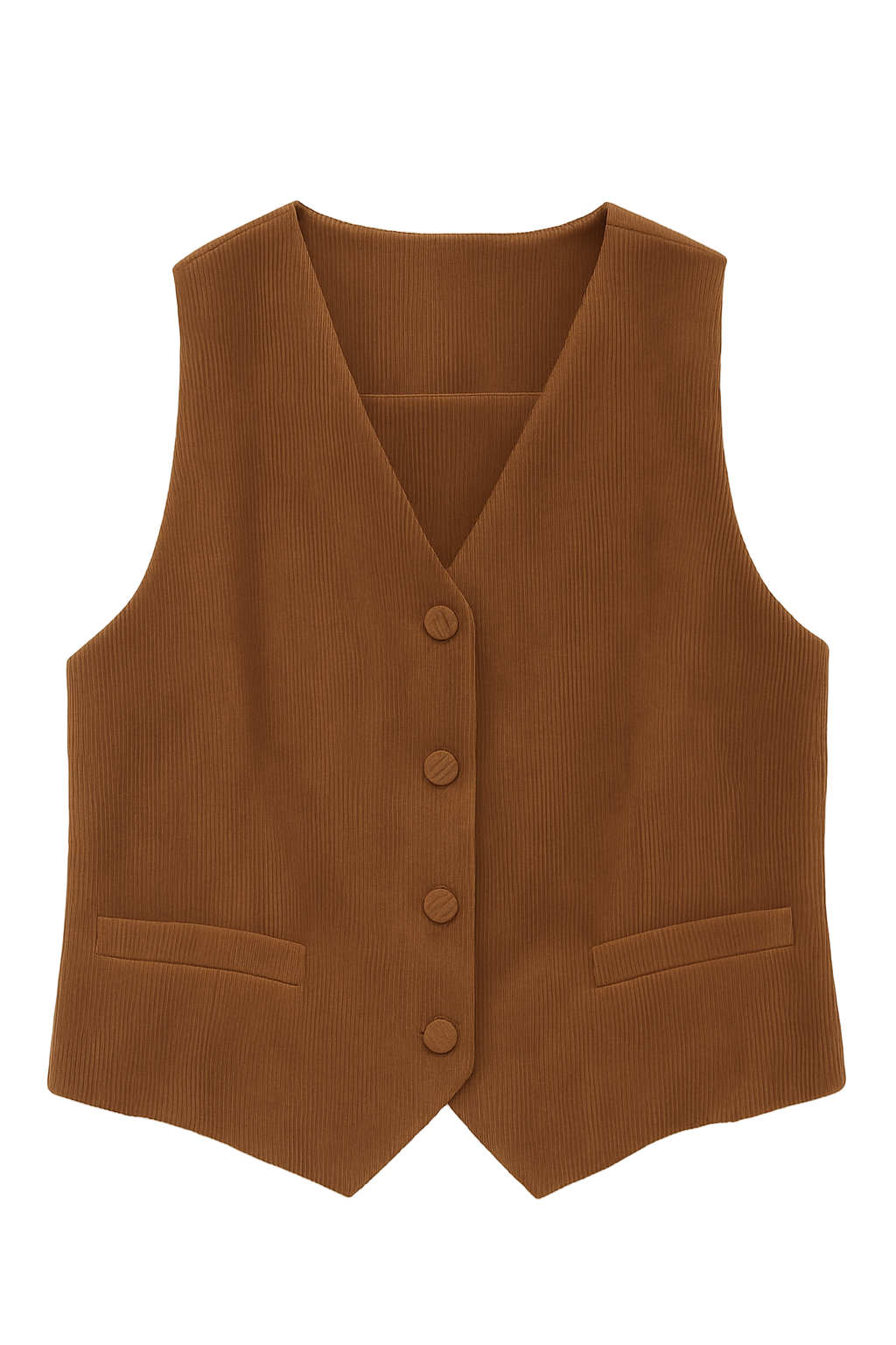 Fløjlsvest Med Knapper