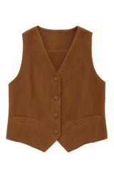 Fløjlsvest Med Knapper