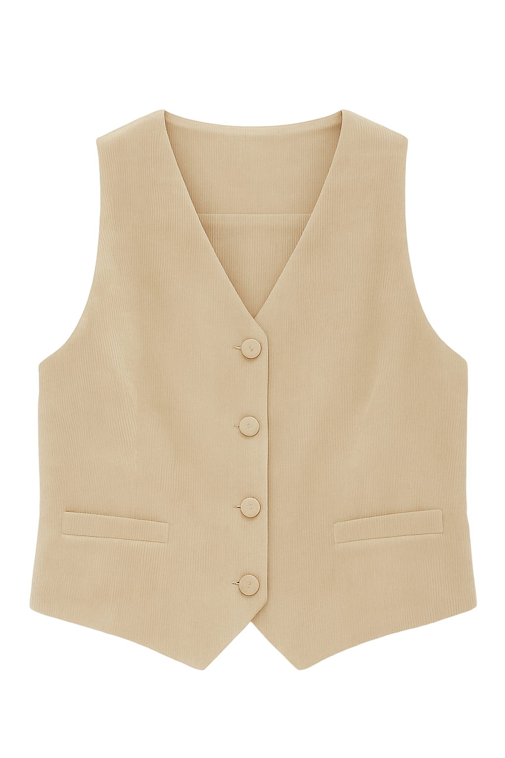 Fløjlsvest Med Knapper