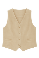 Fløjlsvest Med Knapper