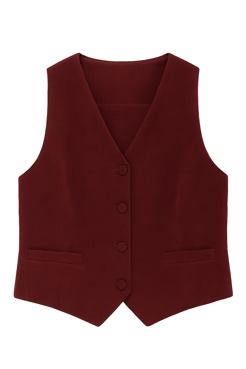 Fløjlsvest Med Knapper