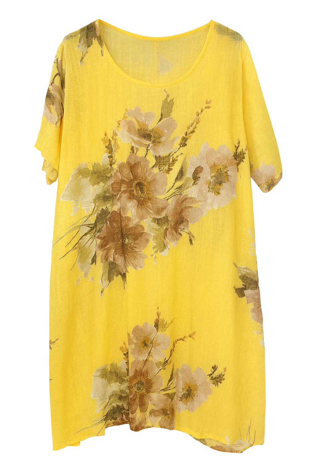 Kjole med blomsterprint - Brystmål 130cm - Bomuld