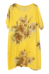 Kjole med blomsterprint - Brystmål 130cm - Bomuld