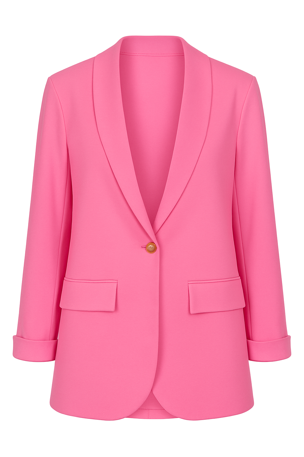 Blazer i blødt stof og guld knap