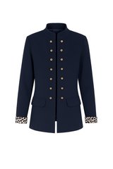 Blazer jakke med guld knapper og leo cuffs
