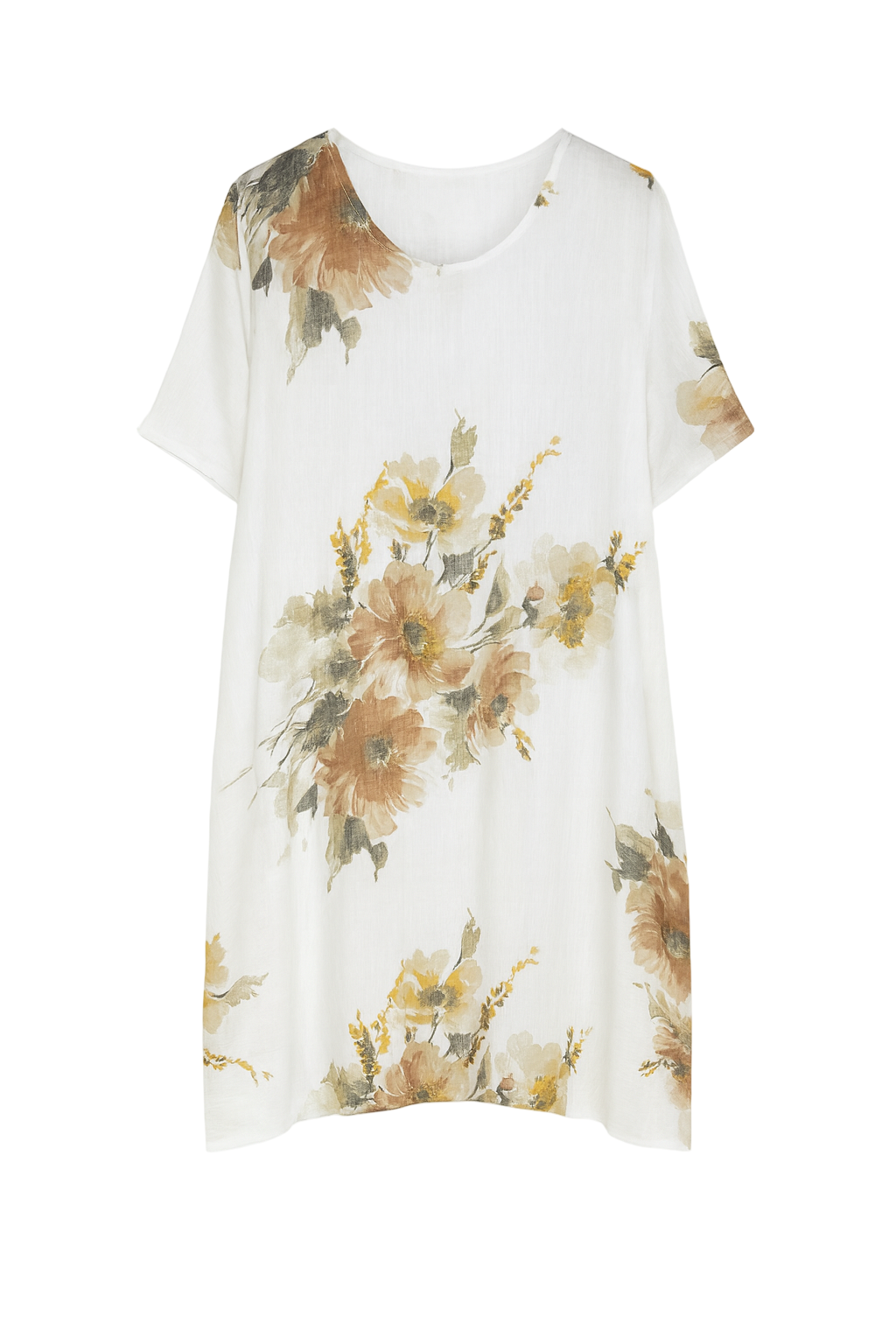 Kjole med blomsterprint - Brystmål 130cm - Bomuld