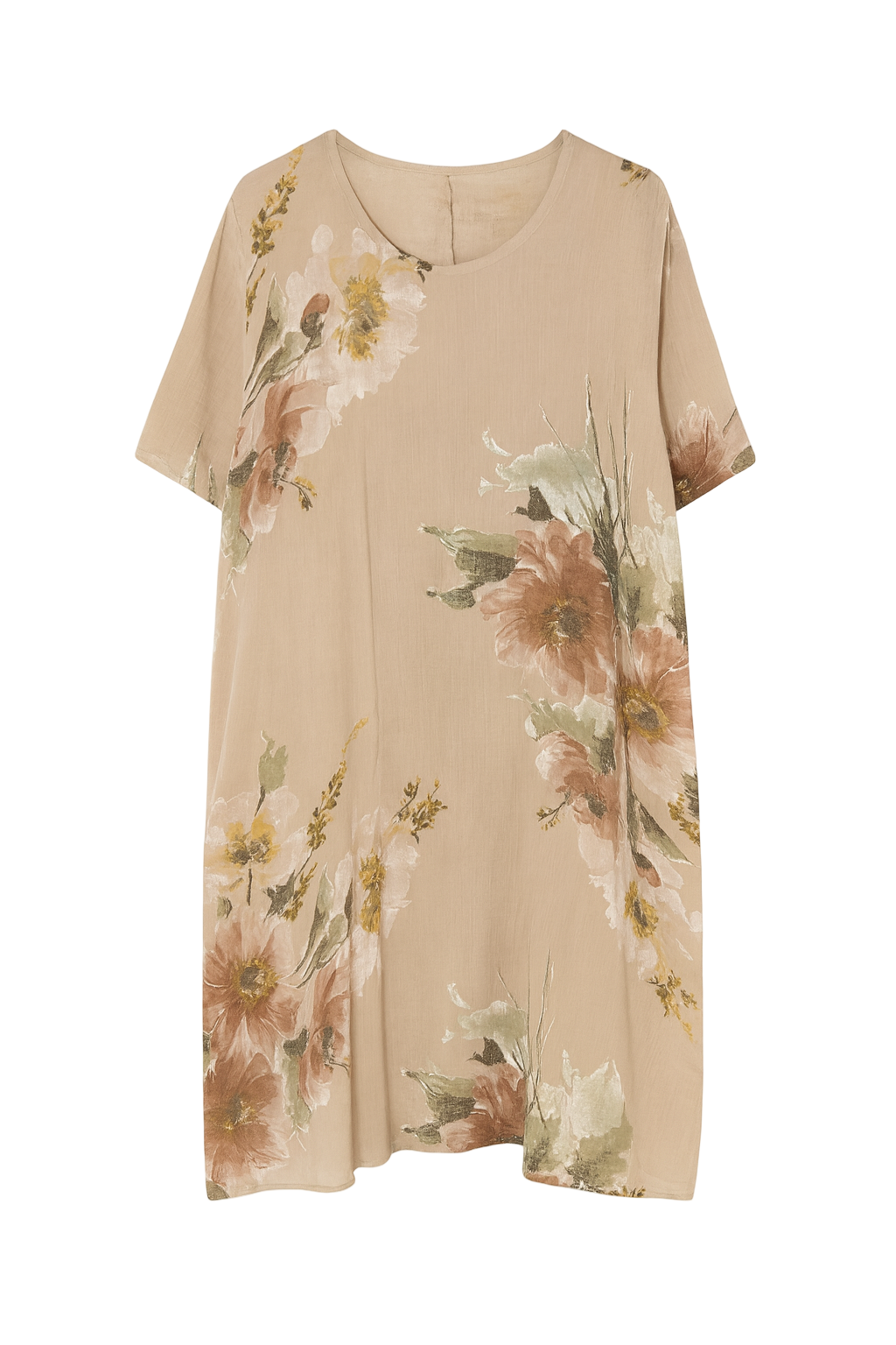 Kjole med blomsterprint - Brystmål 130cm - Bomuld
