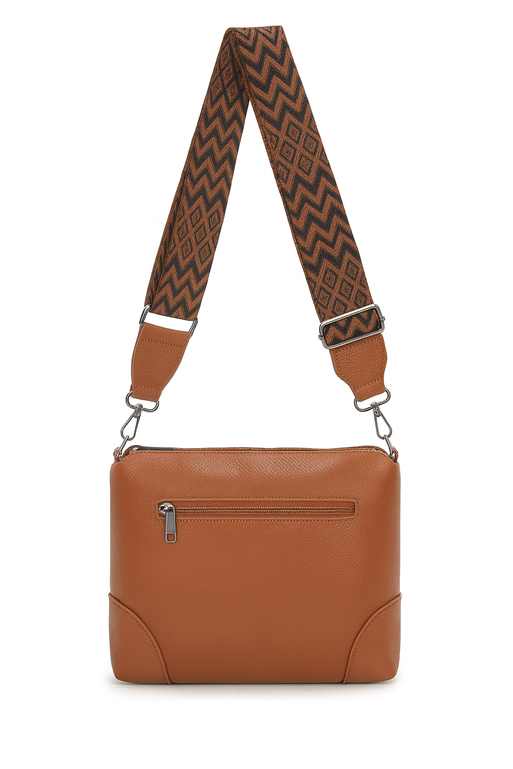 Taske med zigzag taskestrop 22x13x25cm