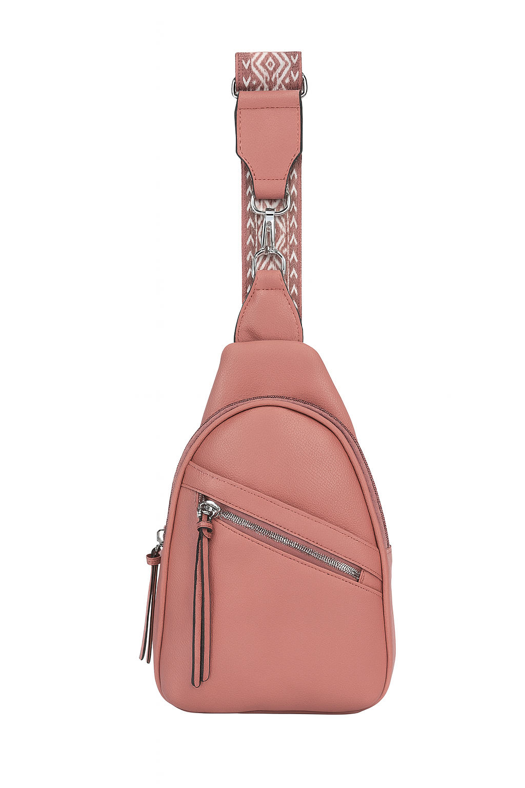 Crossbody rejsetaske med lynlås 20x7x30cm