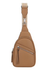 Crossbody rejsetaske med lynlås 20x7x30cm