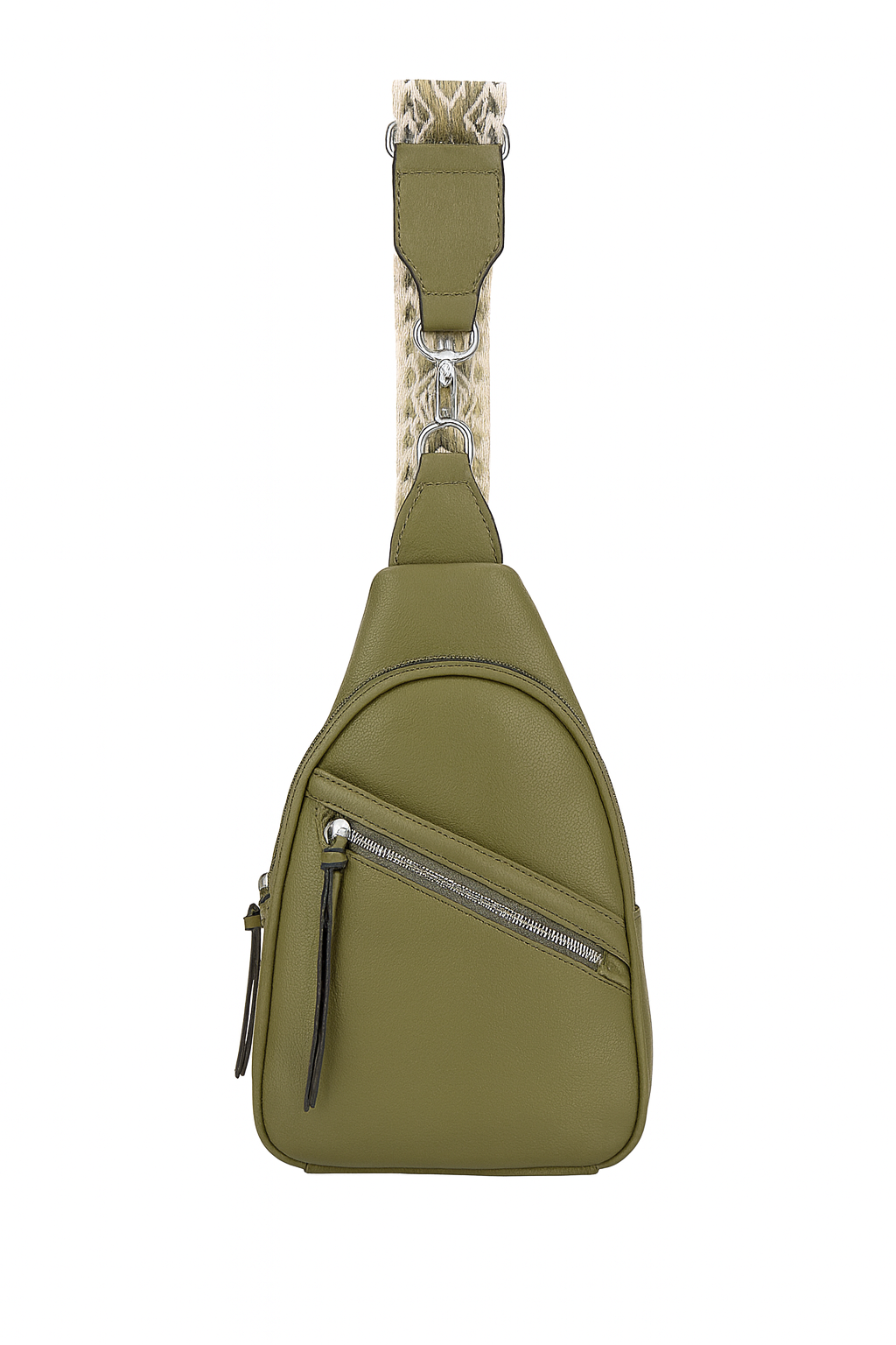 Crossbody rejsetaske med lynlås 20x7x30cm