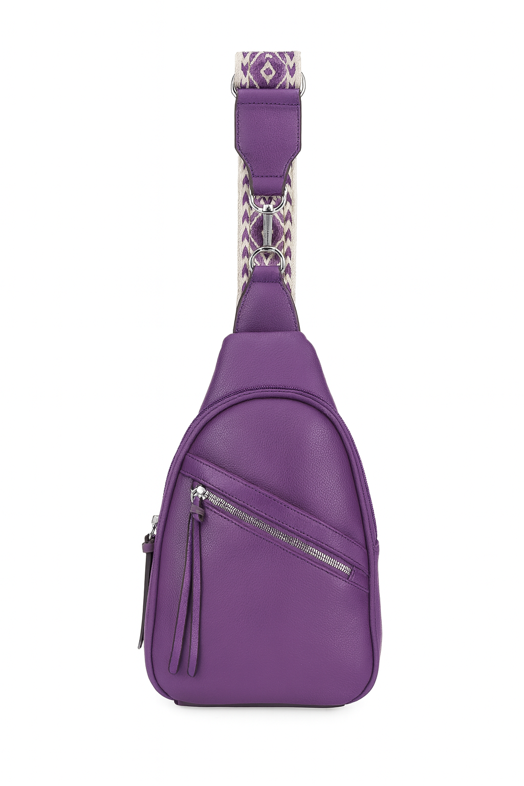 Crossbody rejsetaske med lynlås 20x7x30cm