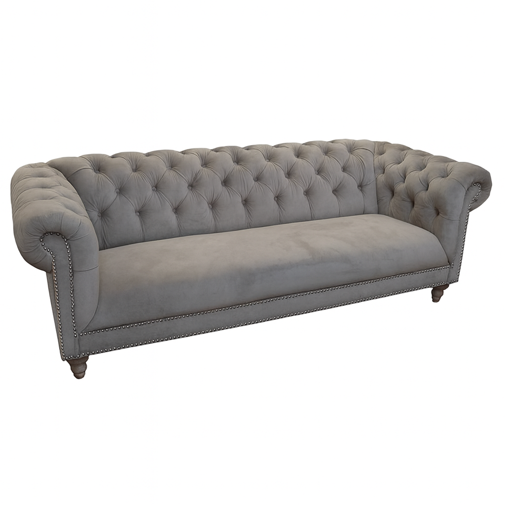 Sofa Silvia 3 seat natural velvet 216x85x77