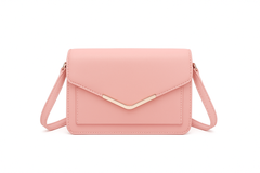 Firkantet crossbody taske med guld detalje 16x8x23cm