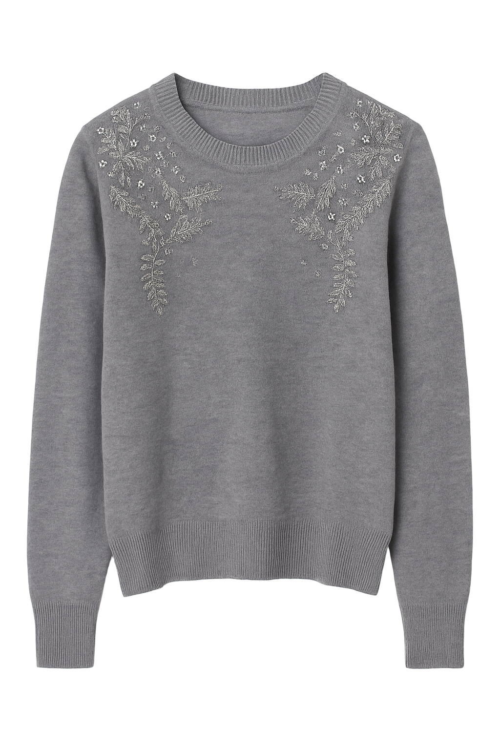 Striktrøje med broderi bling by Krone 1