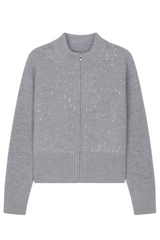 Strikcardigan med pailetter by Krone 1