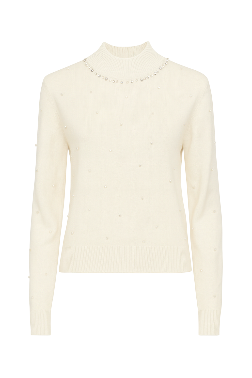 Turtleneck m. Perledetaljer - Ingen Returret