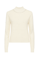 Turtleneck m. Perledetaljer - Ingen Returret