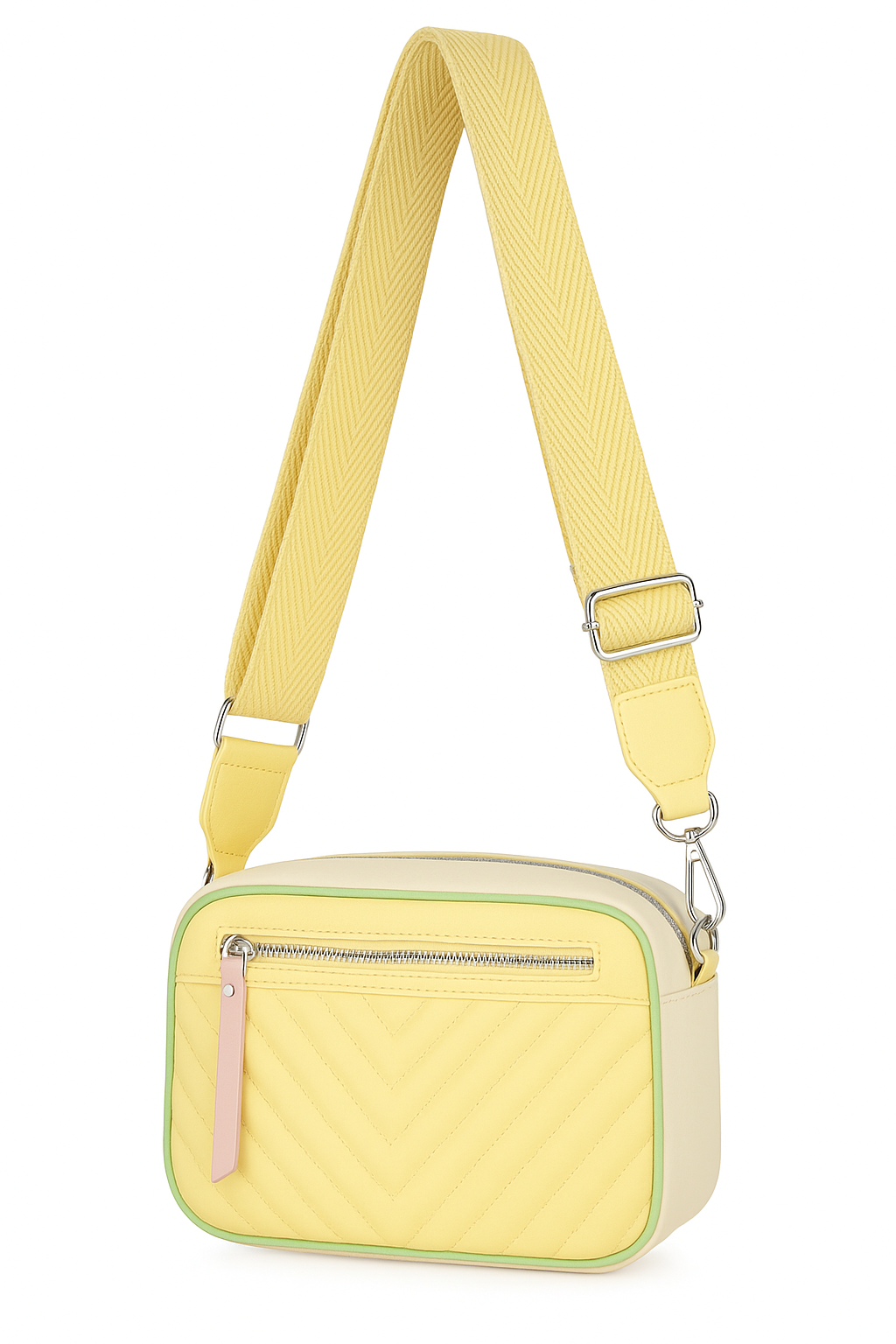 Color block crossbody taske 24x8x18cm - Ingen returret
