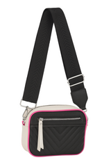Color block crossbody taske 24x8x18cm - Ingen returret