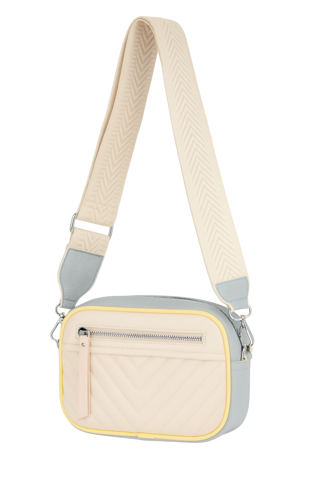 Color block crossbody taske 24x8x18cm - Ingen returret