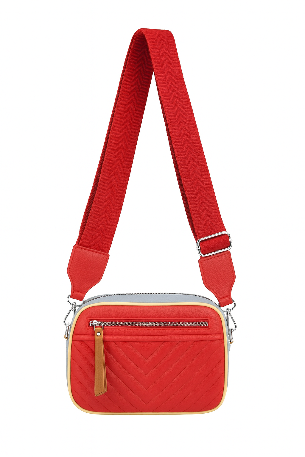 Color block crossbody taske 24x8x18cm - Ingen returret