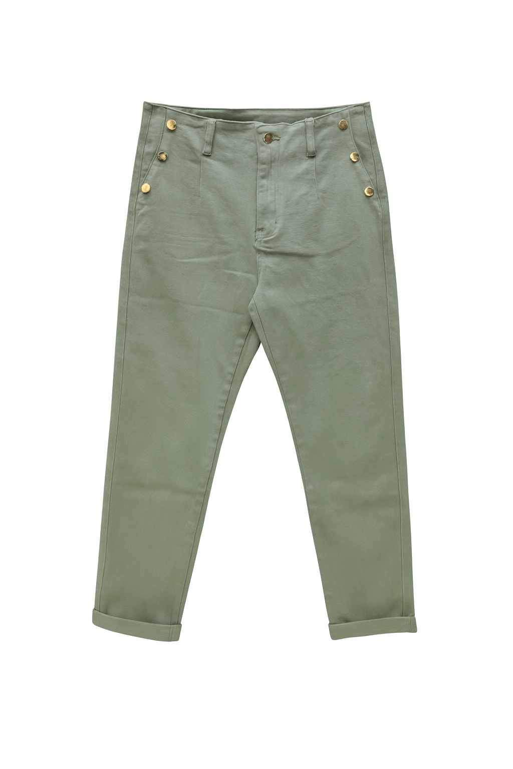 Jeans med guld knapper mom fit