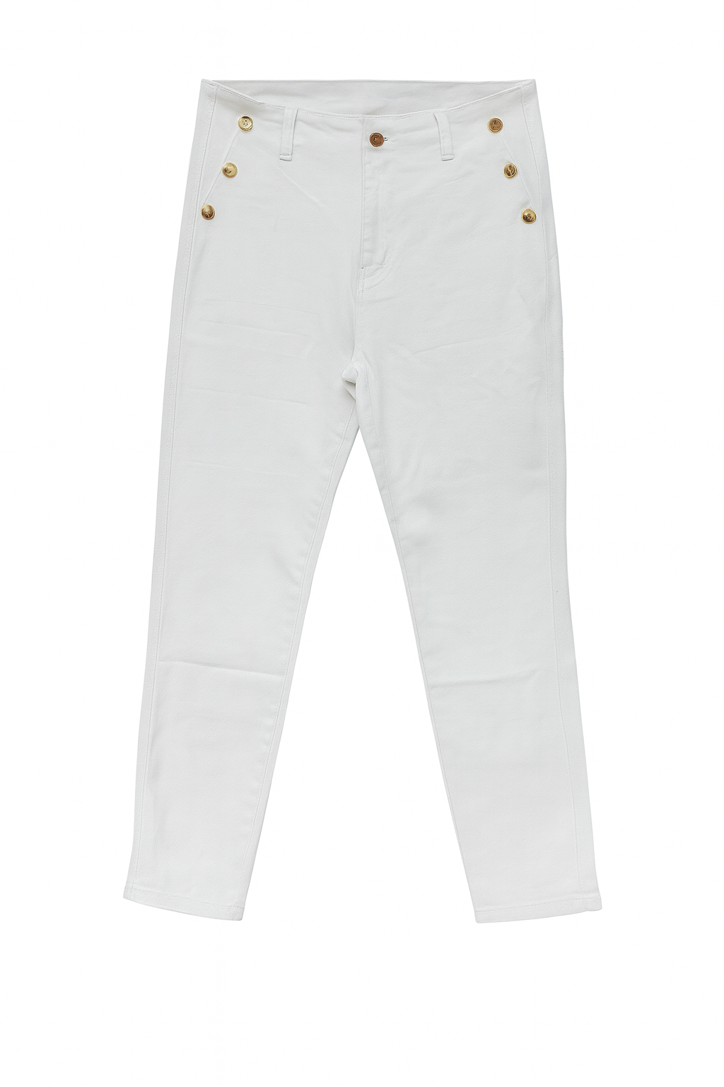 Jeans med guld knapper mom fit