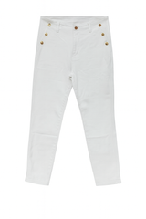 Jeans med guld knapper mom fit