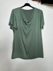 Bluse med drapering og bling - ITJULI25