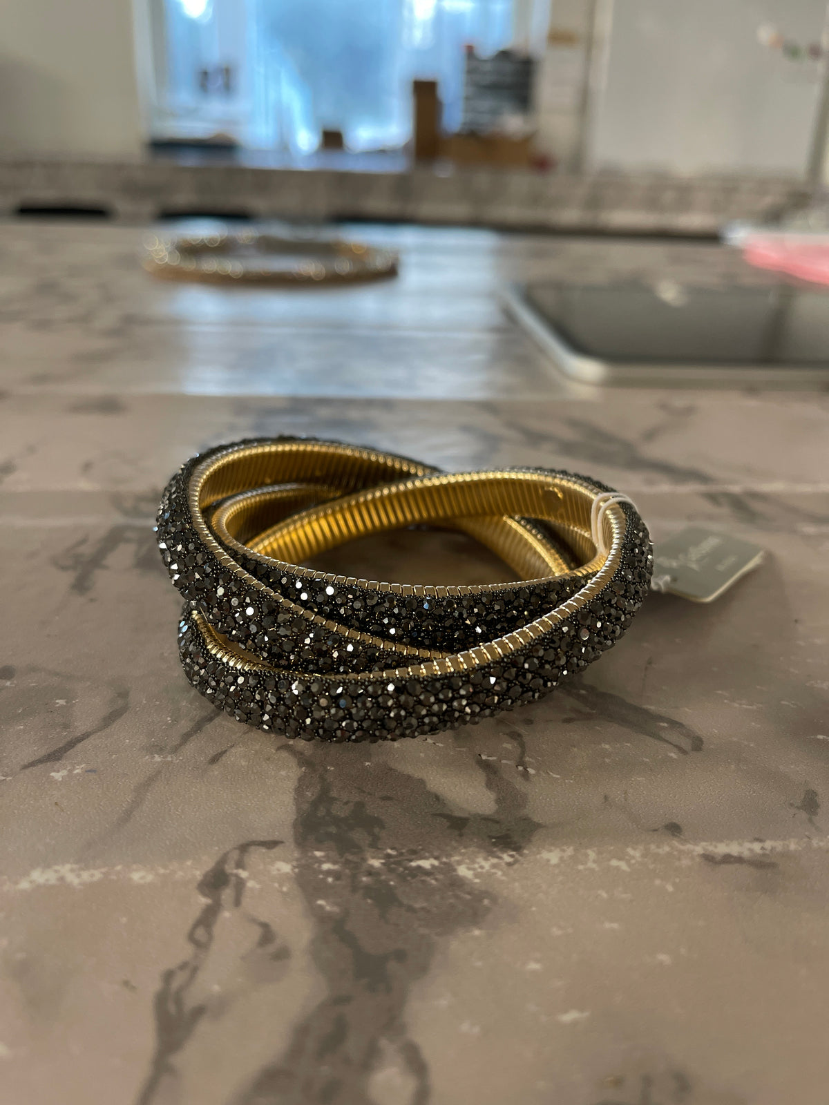 Bling armbånd med elastik