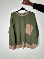 Sweatshirt med kontraster - ITJULI25