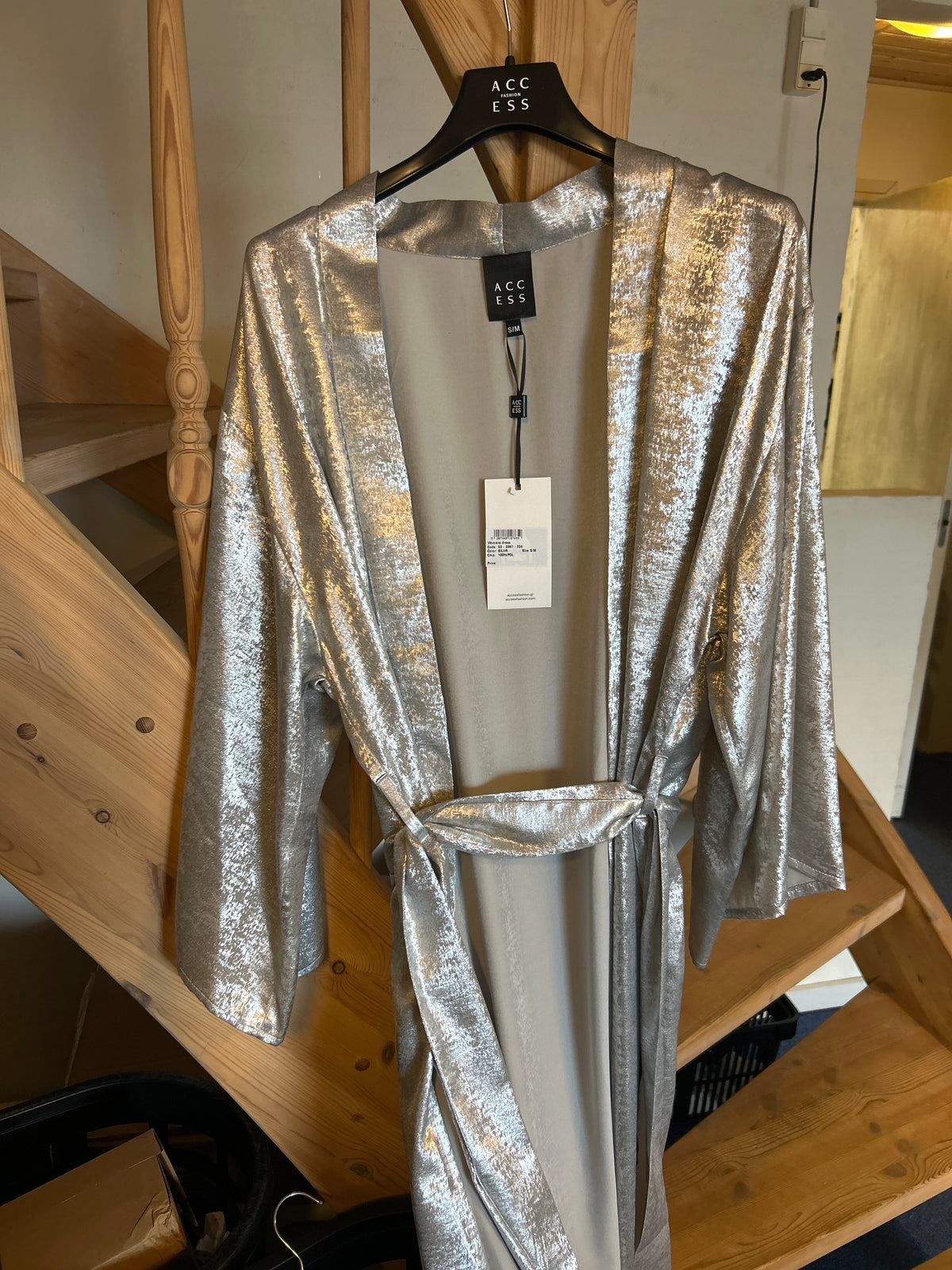 Metallisk lang kimono